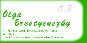 olga brestyenszky business card